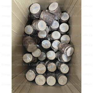 泰来未完成的天然树皮木片圆盘杯垫工艺木套圈工艺圣诞饰品DIY工艺品