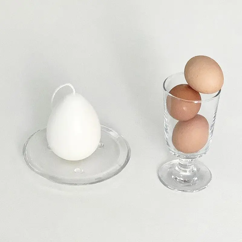Moldes de vela em forma de ovo único, forma de vela perfumada para molde de gesso, cera de silicone, utensílio para confeitaria