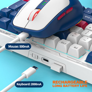 Ratón inalámbrico Combo de teclado Tres modos Juego Business Office Keyboard Mouse Combo Laptop Computer Keyboard - Product Image 4