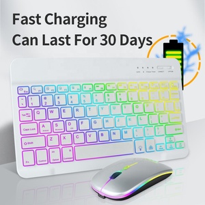 Wireless BT Rechargeable Mini Slim USB 3.0 <strong>Keyboard</strong> <strong>Mouse</strong> Combo Optical Operation New Desktop <strong>Computer</strong> Set for PC Laptop MacBook - Product Image 6