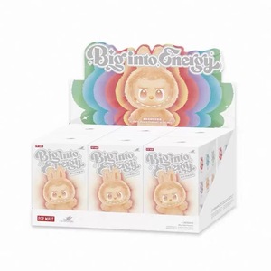 Original Popmart V3 Big Into Energy Labubu peluche colgante caja ciega V1 V2 emocionante Macaron el monstruo llaveros con código - Product Image 6