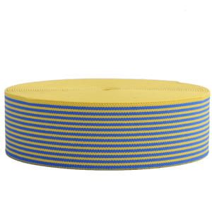 Banda elástica de nailon con patrón de onda, cuerda de alta elasticidad de poliéster de color, venta directa de fábrica, se puede personalizar - Product Image 1