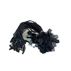 Comúnmente uso Hang Tag String Loop Poliéster negro Hangtag String Seal Lock para ropa - Product Image 1