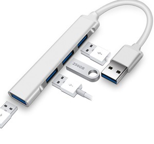 Mini USB 3.0 Hub Aluminum Alloy High-speed Transmission 4 Ports USB Docking Station 2.0 Splitter for Mouse USB Disk Game Console - Product Image 1