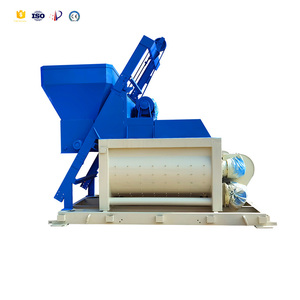 เครื่องผสมคอนกรีตแนวนอนเพลาคู่แบบ JS500 750/1000/1500L เครื่องผสมก่อสร้างพร้อมส่วนประกอบหลักเครื่องยนต์และปั๊ม