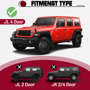 6นิ้วบันไดเนิร์ฟบาร์เนิร์ฟสีดำเคลือบบอร์ดวิ่งเข้ากันได้กับ2018-2025 JEEP Wrangler JL 4พลาสติก - Product Image 5