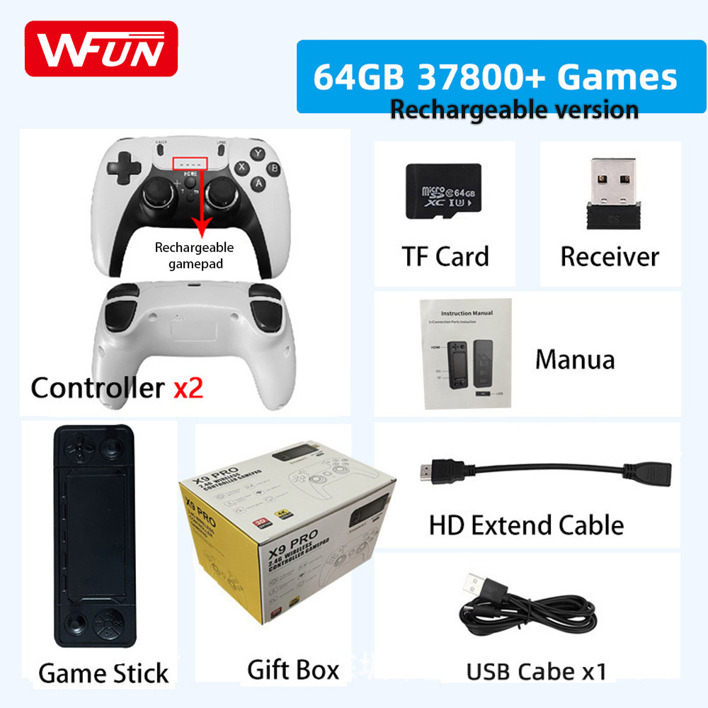 X9 pro game stick con controlador recargable