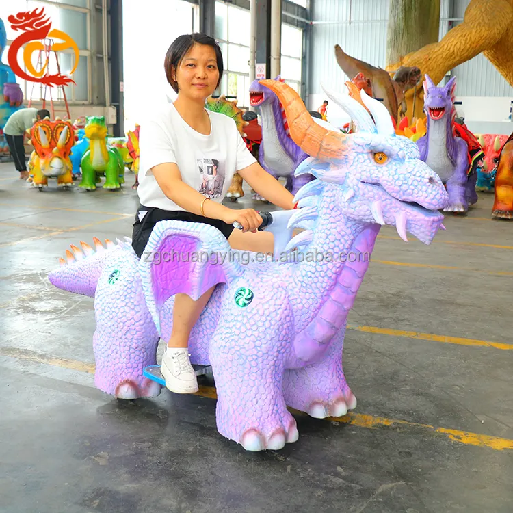 electric battery motorized kiddie rides token coin operated kids west dragon scooter for shopping mall