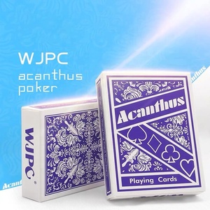 WJPC-מותאם אישית זהב וכסף קלפי פוקר גודל פלסטיק קסם כרטיס סיפון