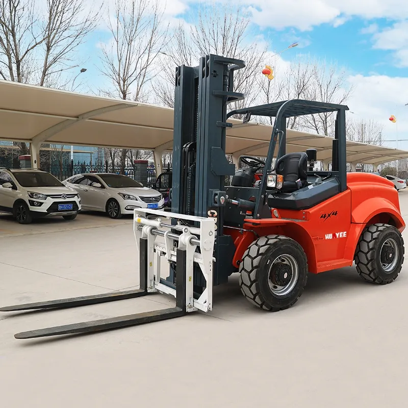 Best Price 5ton Rough Terrain Forklift Truck Outdoor Use Diesel Forklifts With Cabin Portable Off-road Forklift Manufacturer