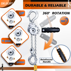 Bán Sỉ Trung Quốc Tay Đòn Bẩy Hoist Nhà Sản Xuất Của Nhãn Hiệu Hoist Palăng Xích Đòn Bẩy Chuỗi Khối Nhôm Chuỗi Lift - Product Image 6