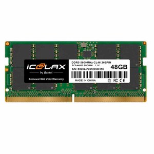 ノートブックメモリDDR5 32GB 5600 MHz SODIMM 4800/5200/5600 MHz対応 - Product Image 5