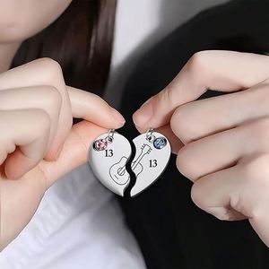 Taylor חתימת Taylor פלדה לב אישית שרשרת תליון ייחודי שרשרת זוג נירוסטה ללא חימצון
