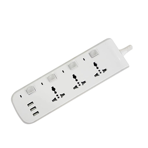 3Outlet 3USB Cable <strong>Extension</strong> <strong>Socket</strong> Universal Style with Multi Plug OEM Power Strip Separated Switches Copper Connection - Product Image 1