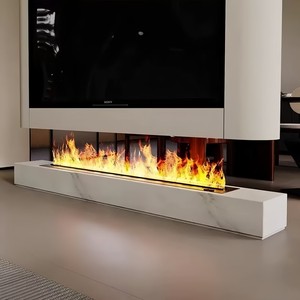 Indoor Timer <strong>Function</strong> Water Steam FireplaceLarge Open Black Electric Humidifier Fireplace40 Inch <strong>Touch</strong> <strong>Control</strong> 3D Fireplace - Product Image 1