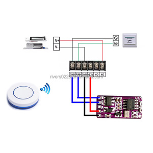 Interruptor de relé inalámbrico compacto Control alimentado por batería de 3,7 V/4,5 V/12V para sistemas de reinicio y acceso - Product Image 5