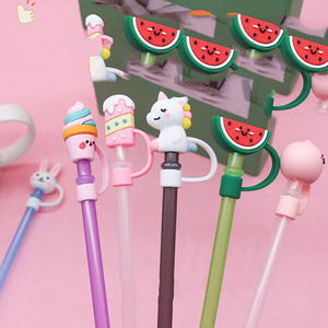 吸管与动物形状杯吸管插头顶端不倒翁吸管盖兼容 - Product Image 5