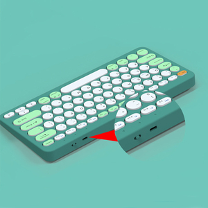 Kit de teclado y ratón multidispositivo de 3 modos de tamaño pequeño, conjunto combinado de miniteclado y ratón inalámbrico 2,4G BT