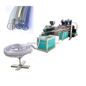 Şeffaf PVC Spiral çelik tel hortum boru ekstrüzyon hattı yüksek mukavemetli güçlendirilmiş hortum yapma makinesi - Product Image 1