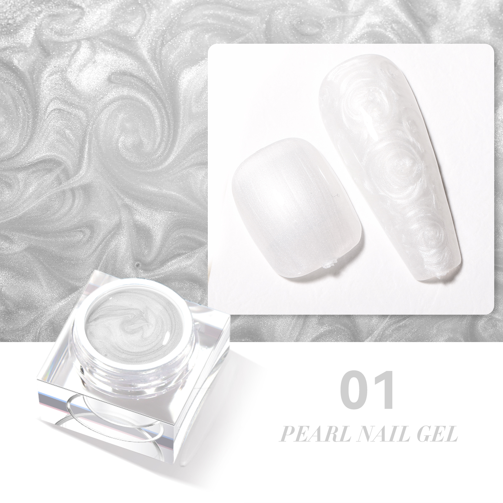 #01 Gel de uñas perlado