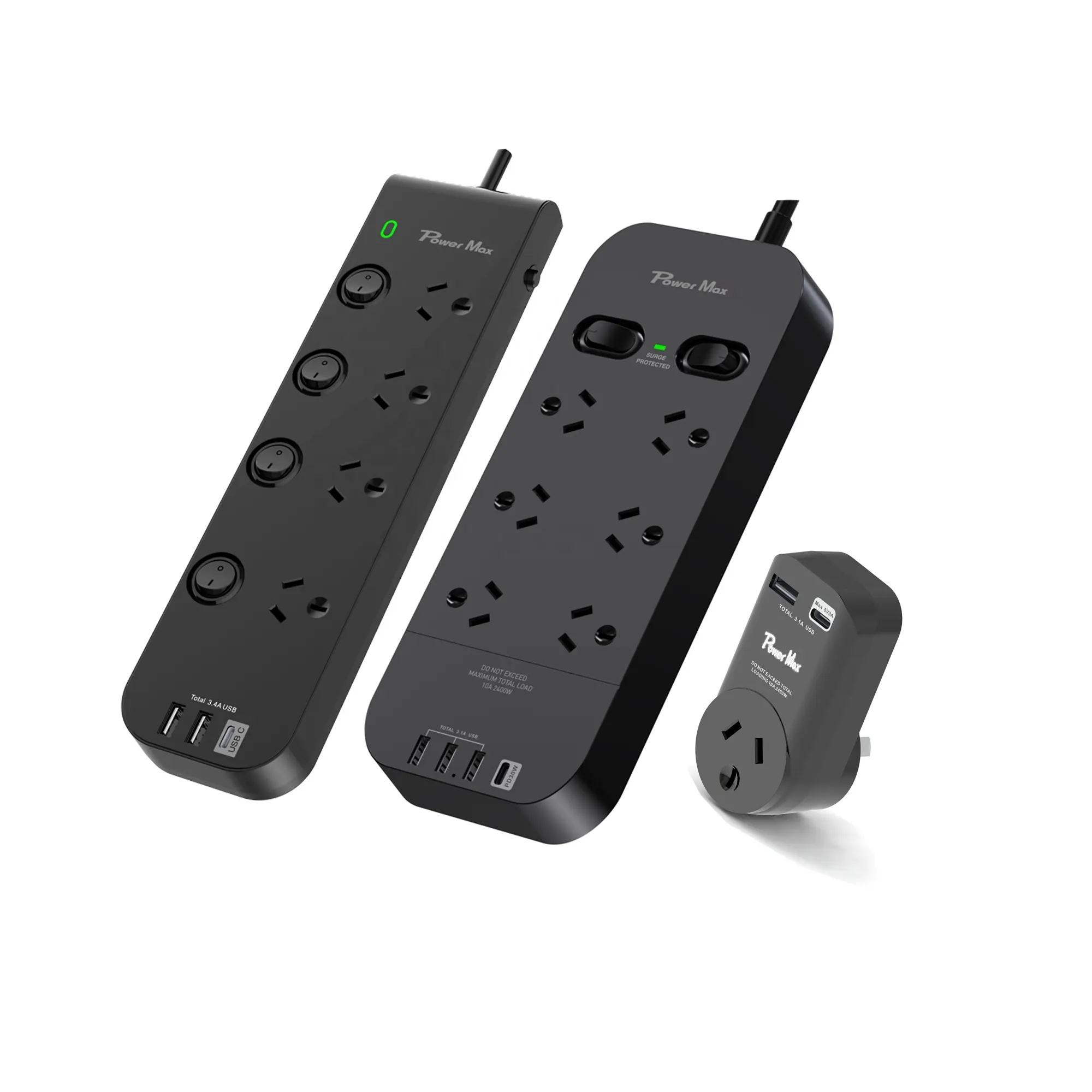 saa C-tick surge protector Australia 6 way power board with 4 USB ports,ODM OEM electrical supplies