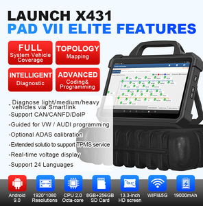 Lancio X431 Pad7 Vii Elite X-431 Pad 7 Obd2 sistema completo Computer per la diagnostica auto modulo esterno Ecu Scanner di programmazione