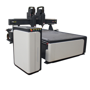 Venta caliente multifuncional dos cabezas carpintería CNC enrutador máquina de tallado - Product Image 1