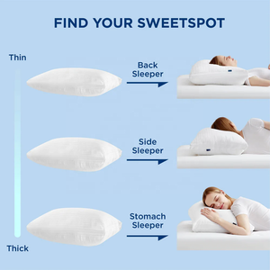 Tùy Chỉnh Sang Trọng Nữ Hoàng Sợi Nhỏ Gối Vua Kích Thước Mềm Xuống Thay Thế Sợi Làm Đầy Giường Có Thể Điều Chỉnh Gối Cho Ngủ - Product Image 5