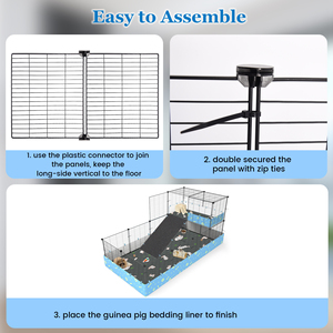 Cages à 2 étages pour cochons d'Inde avec bâche, grande cage de loft C & C pour lapin, chiot, petit animal d'intérieur, parc d'exercice pour chien. - Product Image 2