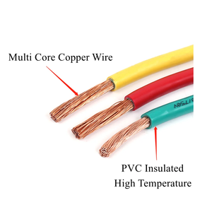 BVR家用电线PVC/XLPE/PE绝缘绞合铝导体扁平单芯铜屏蔽架空功率100m卷最小。 - Product Image 2