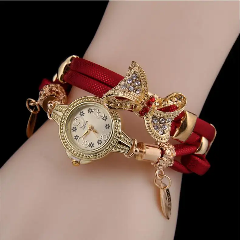 Casuali delle signore di Modo della vigilanza del braccialetto arco nodo desiderio nuovo braccialetto orologio Creativo