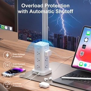 OEM High Quality GELISTAR 12 Ways American <strong>Socket</strong> Hot Sale Power Strip With USB <strong>TYPE</strong> C Overload Protection