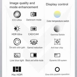 Pantalla QLED 4K IPS de 27 pulgadas con HDR 100% Interfaz DP de cobertura de gama multicolor Monitor HD de nuevo diseño para uso en computadora