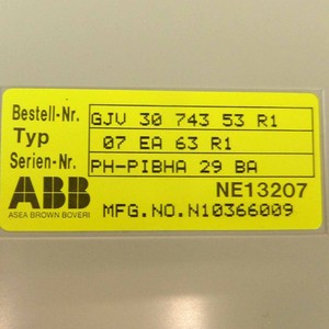 Módulo de entrada analógica Plc nuevo y original 07 EA 63 R1 No de pedido GJV 30 743 53 R1 Controlador de programación PLC original