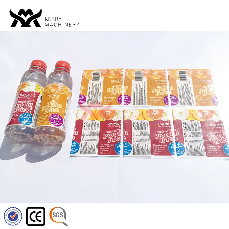 Kunden spezifisches Design PET PVC Kunststoff Schrumpf schlauch Flaschen etiketten