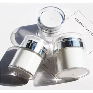 Lüks lüks akrilik plastik kozmetik vücut yüz krem için krem kavanozu 15ml 30ml 50ml konteyner