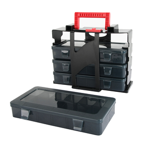 Vertak批发可调12格塑料零件盒小4抽屉螺丝收纳盒 - Product Image 5