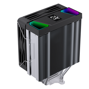 LOVING COOL CPU-Luftkühler mit Temperatur anzeige 4 Wärmer ohr Kupfer kühlkörper RGB-Deckel 120mm Intel 1700 AM5 CPU-Lüfter - Product Image 5