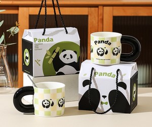 Karikatür Panda seramik kupa Porcel ainildlife kahve kupası renkli zarif hediye kutusu iş hediye ile doğum günü hediyesi - Product Image 6