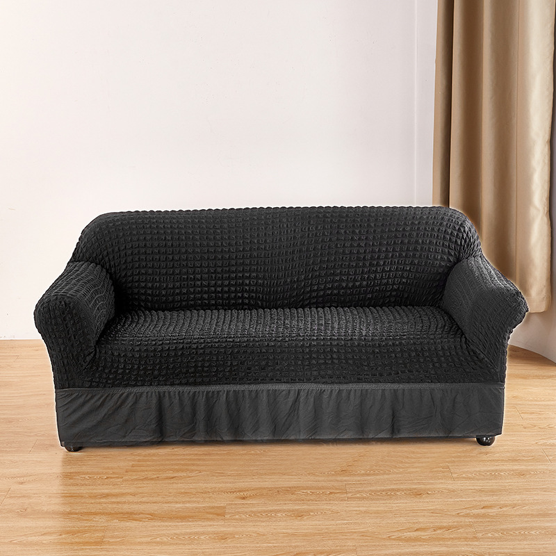 Burbuja gasa falda dobladillo-Negro