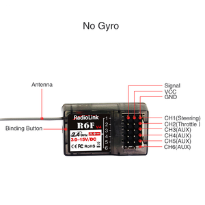 Radyolink R6F 6CH 2.4GHz RC araba ve tekne için alıcı RC4GS/RC6GS/RC4G/T8FB radyo uzaktan kumanda kontrolörleri - Product Image 4