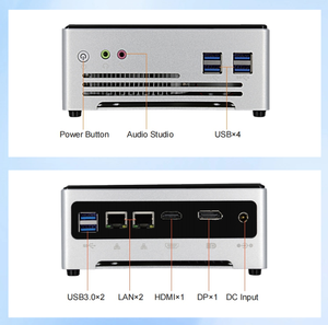Minipc KTB barato portátil Linux, pequeña computadora de escritorio barata, Window10, Mini Pc educativo Core I5 I7 I9 Dual LAN Sin ventilador, Mini Pc - Product Image 2