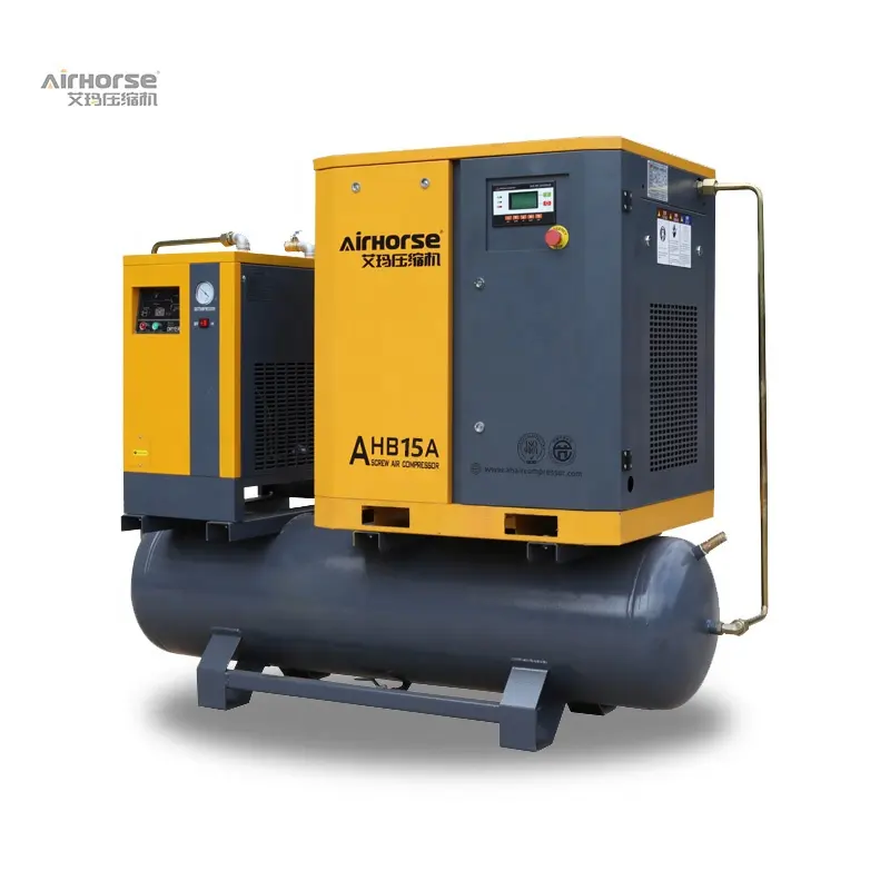 Marca famosa Airhorse 8 Bar 55 CFM pompa compressore d'aria 11KW integrata 15HP tutto In uno compressore d'aria di taglio al Plasma