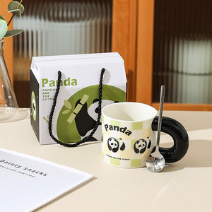 Karikatür Panda seramik kupa Porcel ainildlife kahve kupası renkli zarif hediye kutusu iş hediye ile doğum günü hediyesi - Product Image 5
