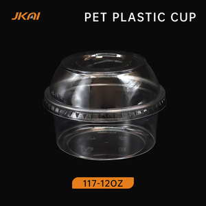 كوب من بلاستيك بي إي تي للمواد الغذائية المطبوخة مستدير وشفاف يُستخدم لمرة واحدة علبة لحفظ الكعك والبسكويت والفاكهة - Product Image 2