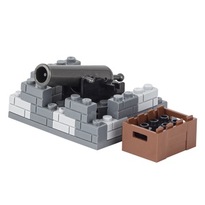 MOC5004 33 adet leguowwii İkinci dünya savaşı askeri seti kale duvar kale silah Mini aksiyon figürleri oyuncak inşaat blokları yapı kiti - Product Image 1