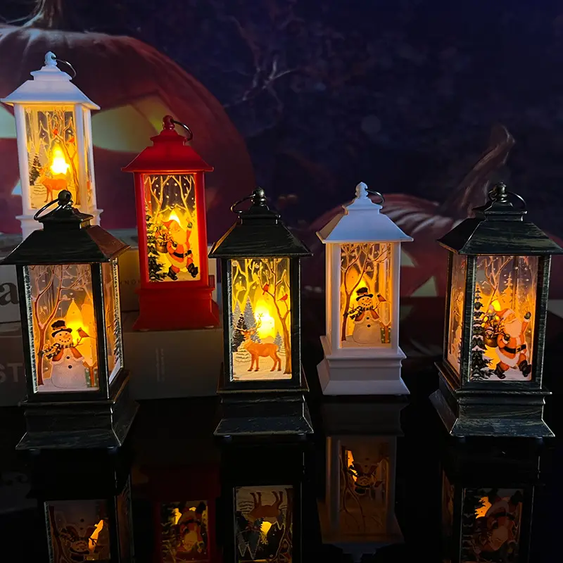 Custom Design 2023 Artificial Christmas Tree Water Globe Lanterns Decoration Supplies Led Light Glitter Snow Globe