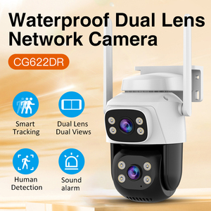 Echtzeit-PIR-CMOS-Sensor mit zwei Objektiven 4G LTE Wi-Fi-Netzwerk wiedergabe Sound Light Alarm Speicher karte Speicher Human Detection Camera - Product Image 2