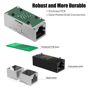 LAN UTP Adapter Keystone Jack nối 8P8C Cáp <span class=keywords><strong>Ethernet</strong></span> <span class=keywords><strong>Extender</strong></span> Inline Coupler RJ45 nữ để gói nữ PVC RJ11 50u - Product Image 6