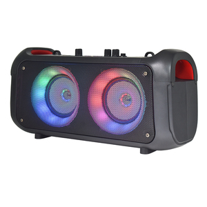 Atacado 2 em 1 Bluetooth TWS Alto-falantes com RGB LED Iluminação Sem Fio Mic Home Karaoke Party Plastic Passive Mobile Phone Use